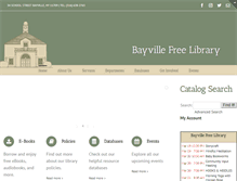 Tablet Screenshot of bayvillefreelibrary.org